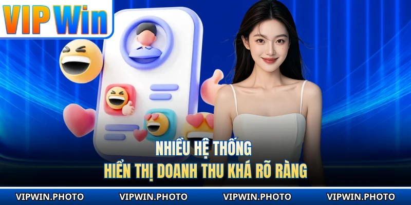 Nhiều hệ thống hiển thị doanh thu khá rõ ràng